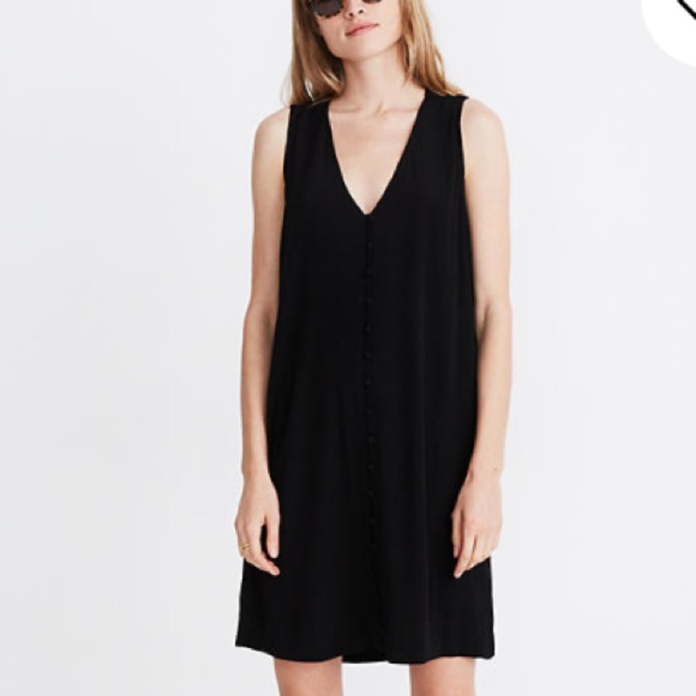 Madewell Black Button Dress